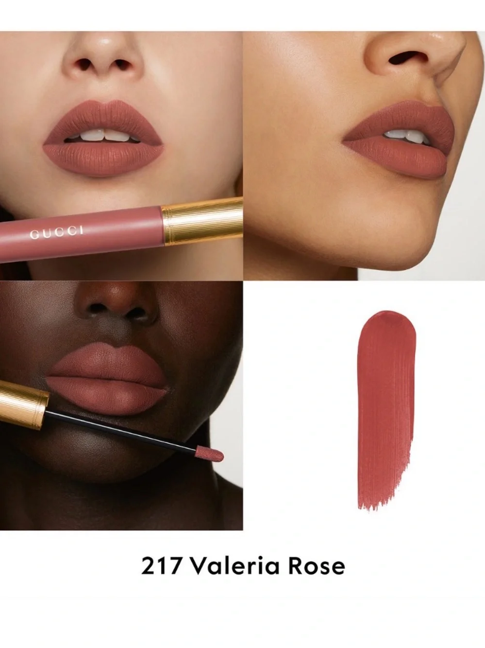 Gucci Satin Matte Liquid Lipstick - Valeria Rose